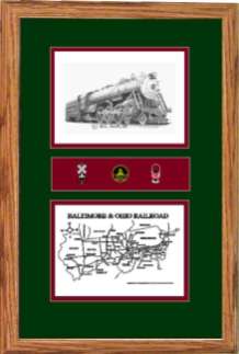 Baltimore and Ohio 5300 art print framed in style F