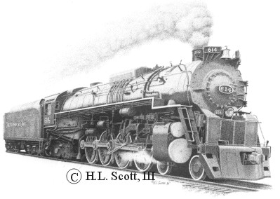 Chesapeake and Ohio Railroad #614 art print