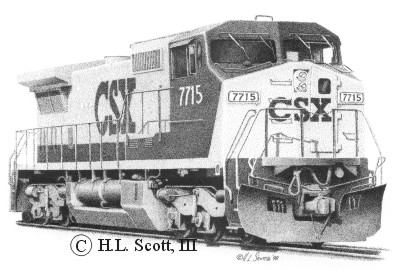 CSX Railroad 7715 art print