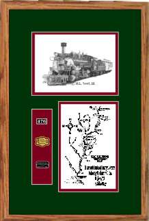 Durango and Silverton Narrow Gauge Railroad 476 art print framed style F