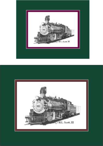 Durango and Silverton Narrow Gauge Railroad #480 art print matted