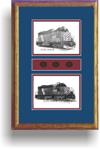 Montana Rail Link Railroad art prints framed in style F