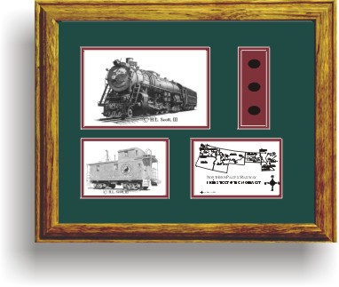 Northern Pacific Railway 2689 art print framed in style G