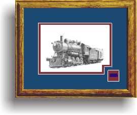 Northern Pacific Railway 328 art print framed in style D