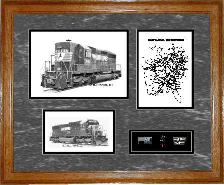 Norfolk Southrn Railroad framed art print