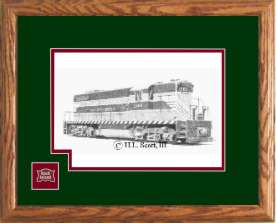 Rock Island Railroad 1260 art print framed in style D