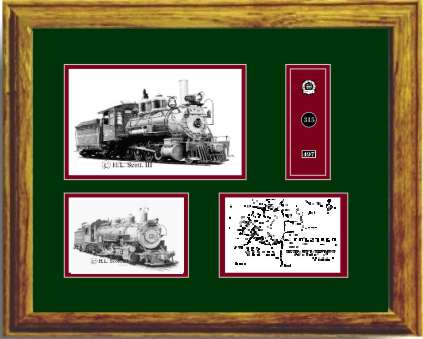 Denver and Rio Grande Western Railroad #315 art print framed style G