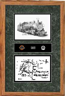 Denver and Rio Grande Western Railroad #497 art print framed style F