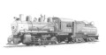 Southern Pacific Railroad 1233 art print