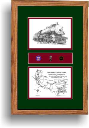 Southern Pacific Railroad 2472 art print framed in style F