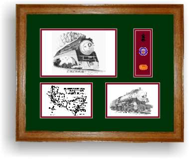 Southern Pacific Railroad 4449-2474 framed art prints